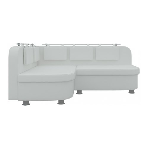 Кухонный диван Mebelico Уют-2 угловой экокожа белый левый