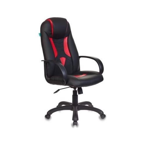 Компьютерное кресло Бюрократ Viking-8/bl+red искусственная кожа черная / красная