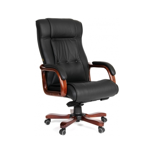 Компьютерное кресло Chairman 653 черная кожа
