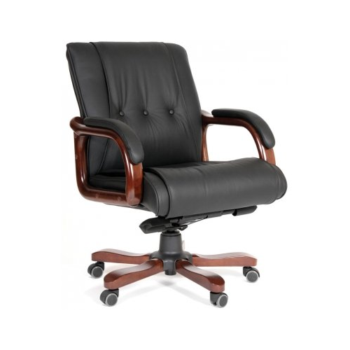 Компьютерное кресло Chairman 653M черная кожа