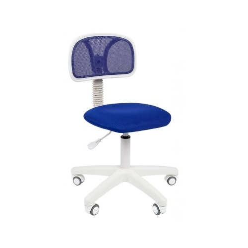 Компьютерное кресло Chairman 250 белый пластик TW-10 / TW-05 синее