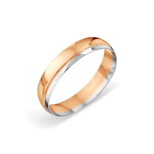 Кольцо обручальное из разных цветов золота Линии Любви Т130619095