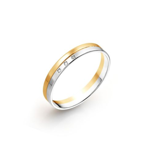 Кольцо обручальное с бриллиантами Линии Любви Т131013908-ЛЛ