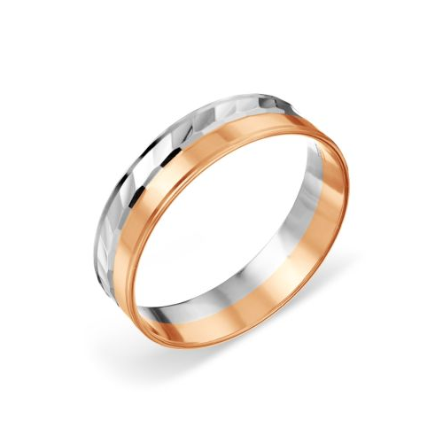 Кольцо обручальное из разных цветов золота Линии Любви Т130619100