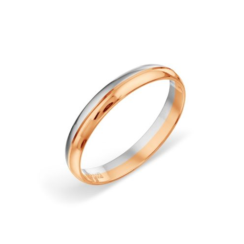 Кольцо обручальное из разных цветов золота Линии Любви Т130019035
