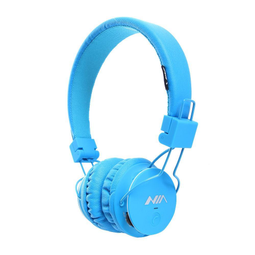 Наушники беспроводные Bluetooth NIA X2 (Голубой)