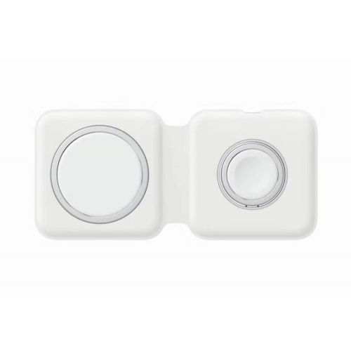 Магнитная беспроводная зарядная станция 2 в 1 MagSafe (Белая)