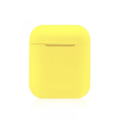 Силиконовый противоударный защитный чехол для наушников (Желтый)