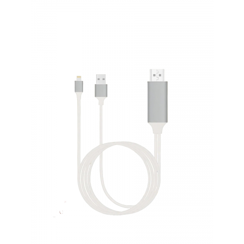 Кабель-адаптер Lightning+USB-А to HDMI