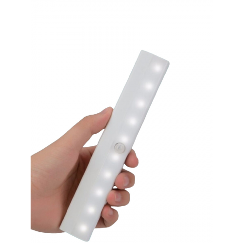 Светодиодный беспроводной светильник ночник с датчиком движения 190мм 10 LED Infrared Induction (Белый)
