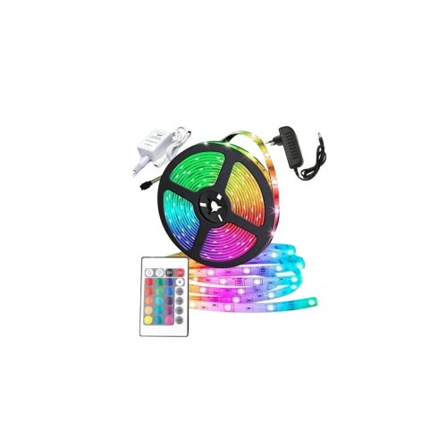 Светодиодная лента RGB 5 метров с блоком питания и пультом - дубль 2 (10579) для ВБ