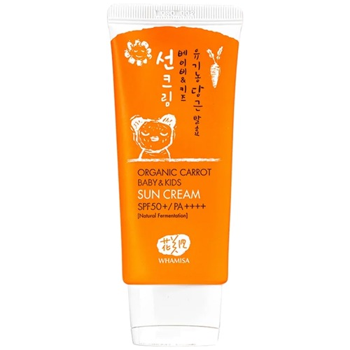 Whamisa Organic Carrot Baby and Kids Sun Cream Natural Fermentation SPF PA