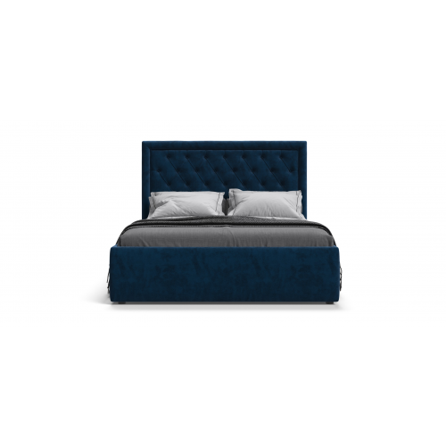 Кровать BOSS CLASSIC 160 велюр Monolit синяя