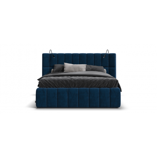 Кровать BOSS.XO 160*200 велюр Monolit синяя