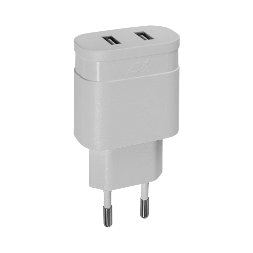 Зарядное устройство сетевое RIVACASE VA4123 3,4A/2USB, белое