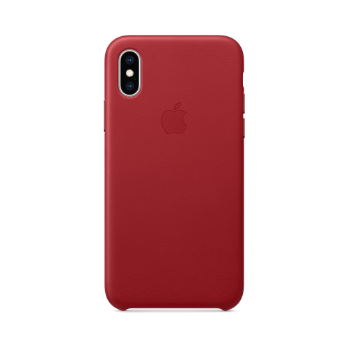 Чехол-крышка Apple MRWK2ZM/A для iPhone XS, кожа, красный