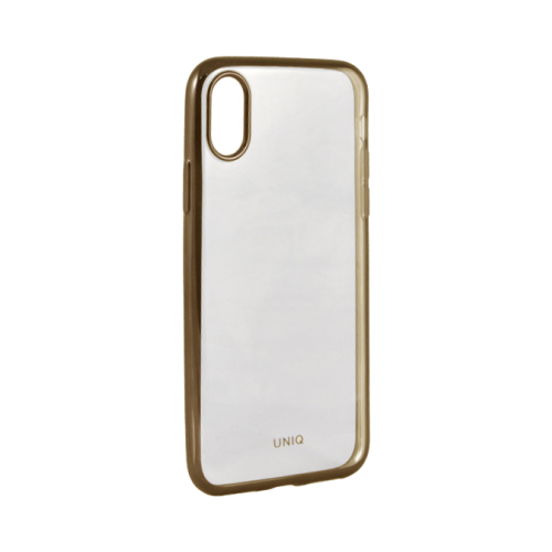 Чехол-крышка Uniq Glacier Glitz для iPhone XS Max, полиуретан, золотистый