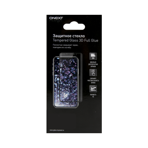 Защитное стекло One-XT для Apple iPhone XS Max 3D (черная рамка)