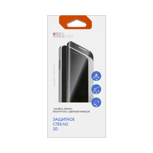 Защитное стекло InterStep для iPhone 7 3D (белое)