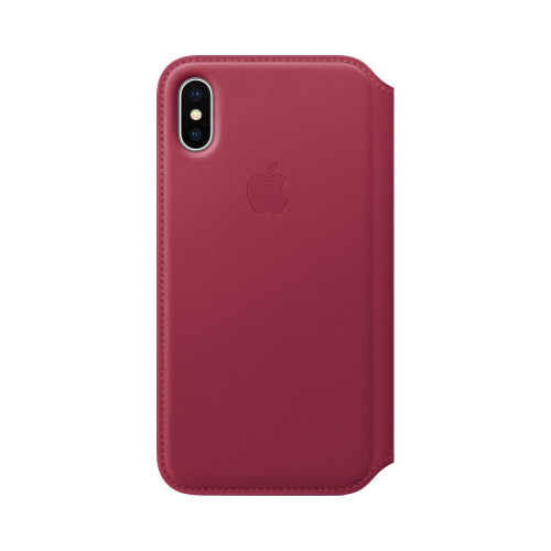 Чехол-книжка Apple MQRX2ZM для Apple iPhone X, кожа, розовый