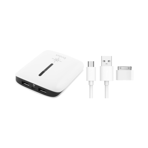 Аккумулятор Bron G1040, Li-Ion, 10400 мАч, белый