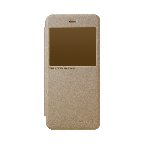Чехол-книжка Nillkin для Xiaomi Redmi Note 5A, полиуретан, золотистый (с окошком)