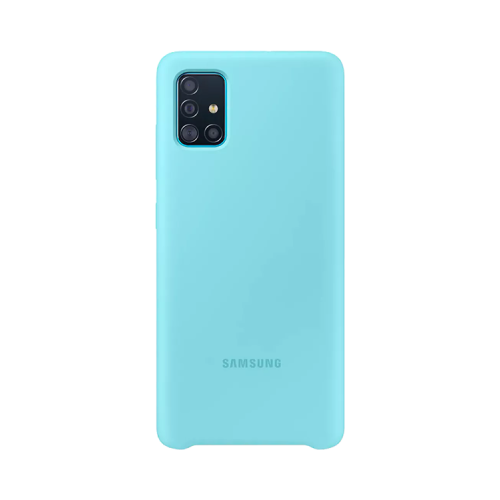 Чехол-крышка Samsung PA515TBEGRU для Galaxy A51, силикон, голубой