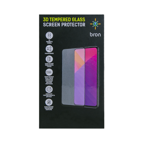 Защитное стекло Bron Anti-Spy для Apple iPhone X/Xs 3D Full Glue (черная рамка)