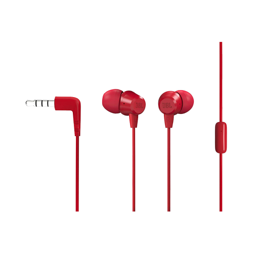 Проводная гарнитура JBL C50HI, красная