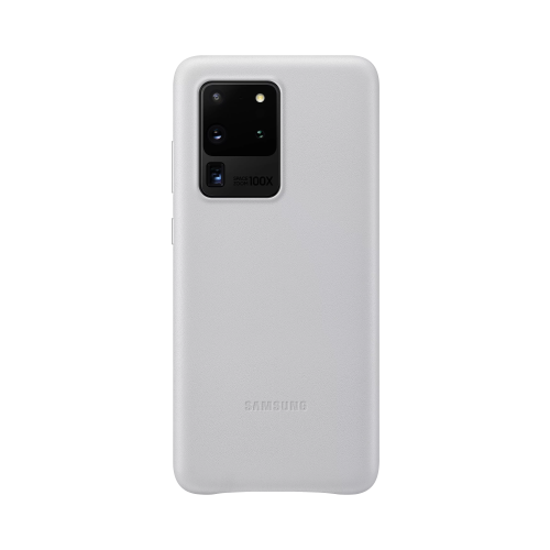 Чехол-крышка Samsung EF-VG988LSEGRU для Galaxy S20 Ultra, кожа, серый