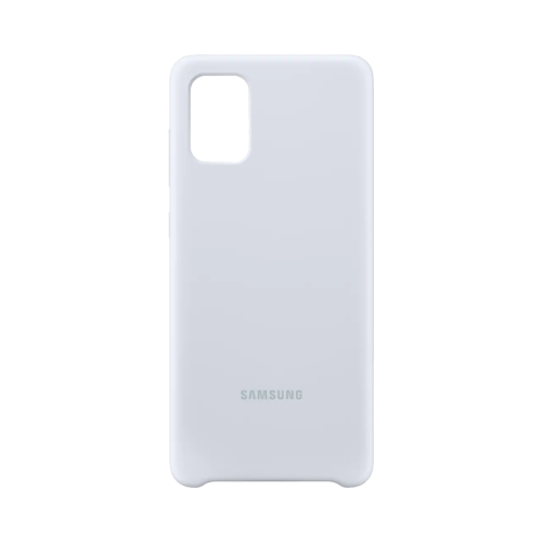 Чехол-крышка Samsung для Galaxy A71, силикон, серебристый