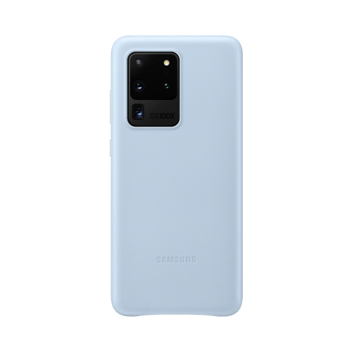 Чехол-крышка Samsung EF-VG988LLEG для Galaxy S20 Ultra, кожа, голубой
