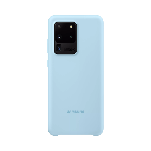 Чехол-крышка Samsung EF-PG988TLEGRU для Galaxy S20 Ultra, силикон, голубой