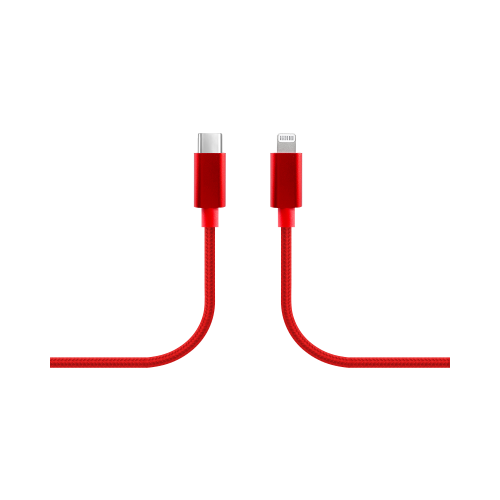 Кабель Bron Type-C - Lightning 1 м, красный