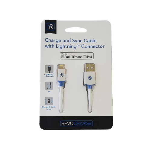 Кабель Revocharge USB - Lightning 2 м, белый