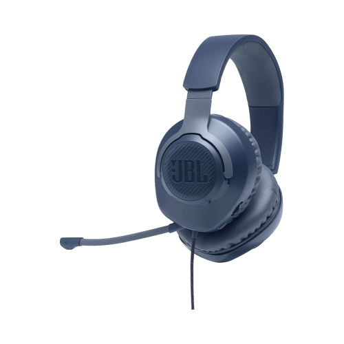 Проводная гарнитура JBL Quantum 100, синяя (с кнопкой ответа)