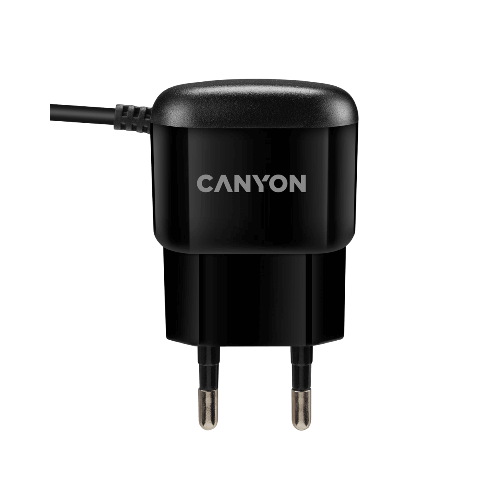 Зарядное устройство сетевое Canyon CNE-CHA044B Wall Charger MicroUSB (черный)