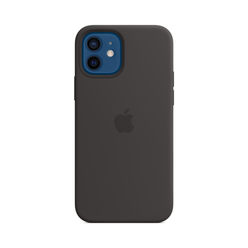 Чехол-крышка Apple MHL73ZE/A MagSafe для iPhone 12 / 12 Pro, силикон, черный
