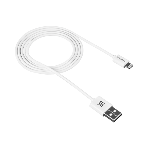Кабель Canyon USB - Lightning CFI CNE-CFI1W, белый