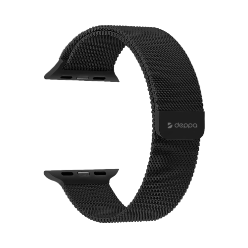 Ремешок Deppa Band Mesh для Apple Watch 42/44 mm, нержавеющая сталь, черный