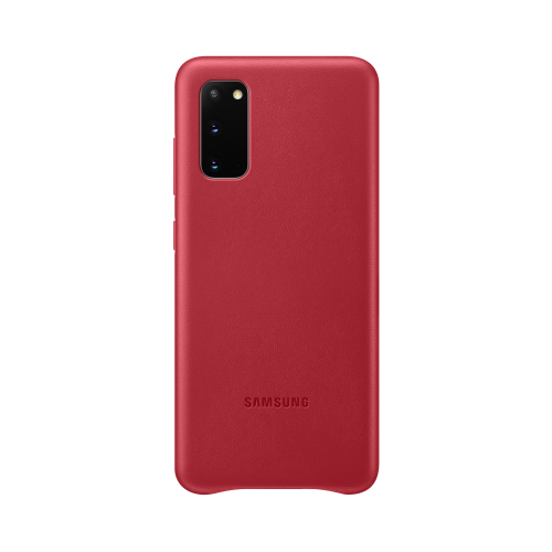 Чехол-крышка Samsung EF-VG980LREGRU для Galaxy S20, кожа, красный