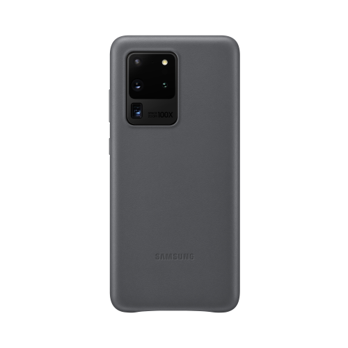 Чехол-крышка Samsung EF-VG988LJEG для Galaxy S20 Ultra, кожа, серый