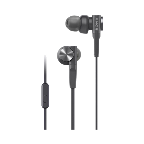 Наушники Sony MDR-XB55AP, черные (с кнопкой ответа)