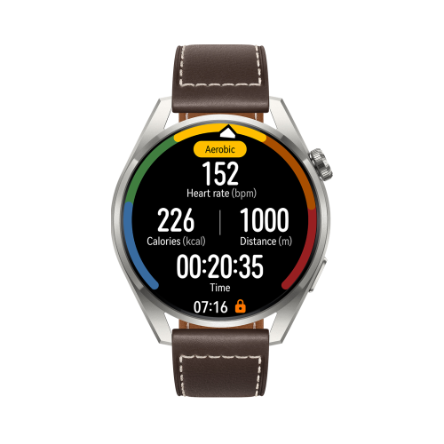 Умные часы HUAWEI Watch 3 Pro LTE 48мм, коричневый ремешок с титановым корпусом