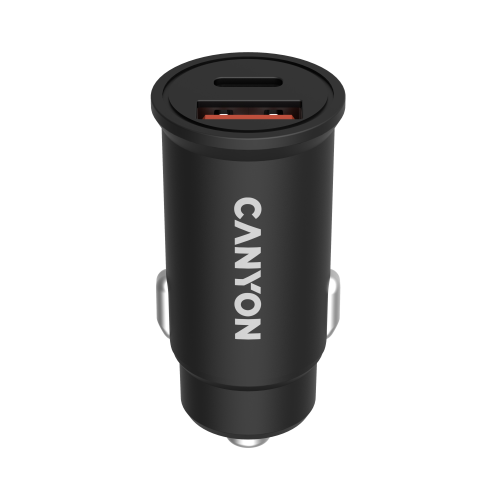 Зарядное устройство автомобильное Canyon CNS-CCA20B03 USB-A/C, черное