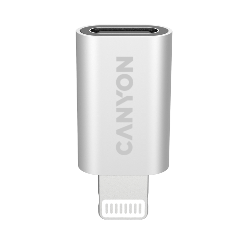 Адаптер Canyon CNE-USBC02 USB-C/Lightning, серебристый