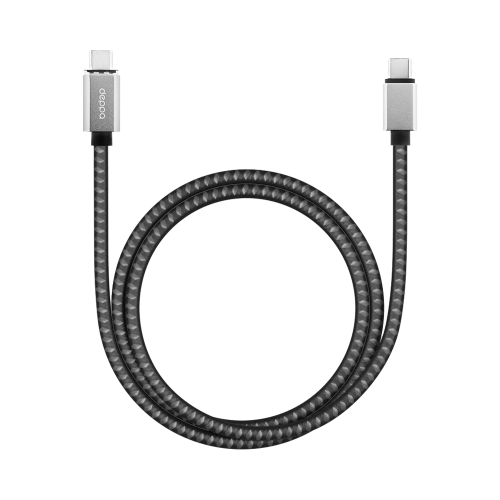 Кабель Deppa Type-C - Type-C, 5A 100W, магнитный, черный (1.5 метра)