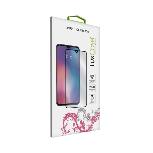 Защитное стекло LuxCase для realme 9i 2.5D Full Glue (черная рамка)
