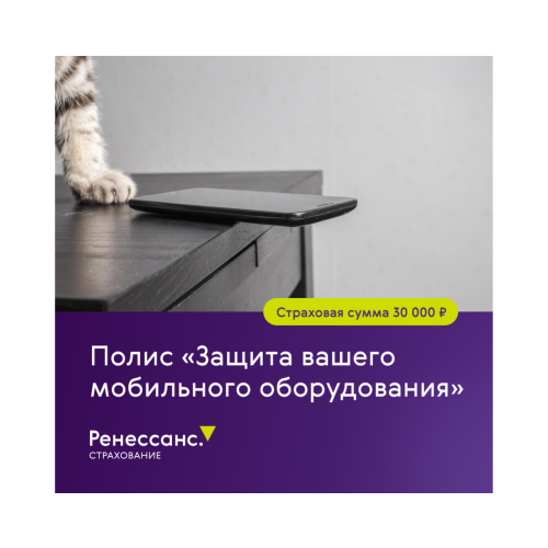 Полис "Защита вашего мобильного оборудования" 30000