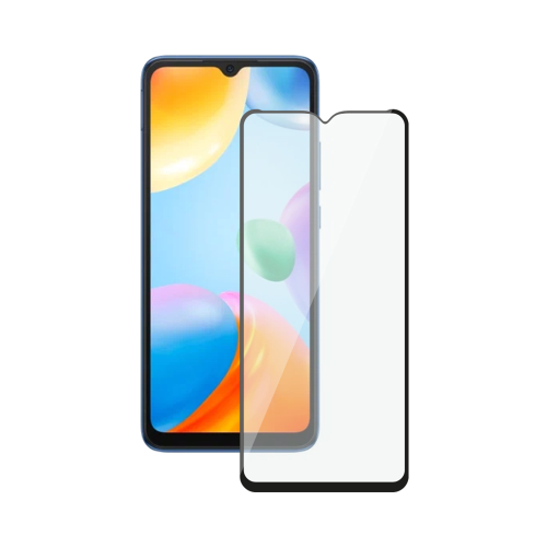 Защитное стекло Deppa для Xiaomi Redmi 10C 2.5D Full Glue (черная рамка)